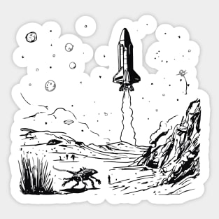 Space X T-shirt and alien Sticker